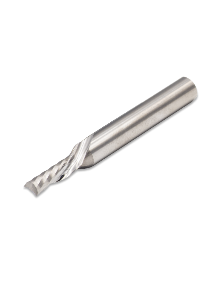 Single flute downcut endmill for plastics wood PVC