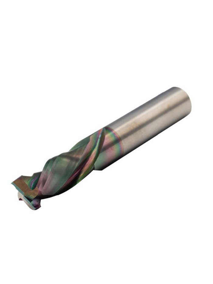 High feed liquid diamond-coated compression endmill